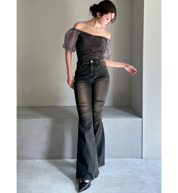 RESEXXY「ニーズタックデニムパンツ」|デニム|