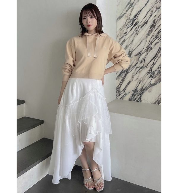 dazzlin「【CALNAMURコラボ】ロゴショートフーディ」|スウェット・ジャージ|