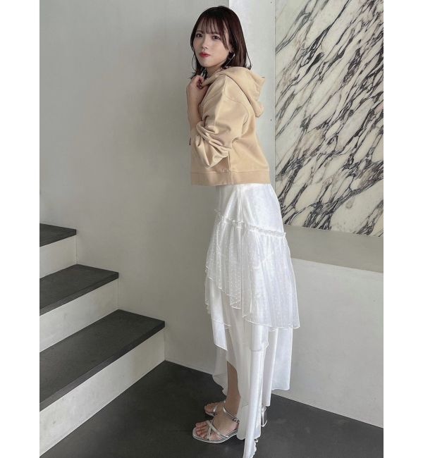 dazzlin「【CALNAMURコラボ】ロゴショートフーディ」|スウェット・ジャージ|