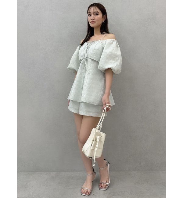 dazzlin「【SETUP】ビスチェレイヤードペプラムブラウス※セットアップ対応」|シャツ・ブラウス|