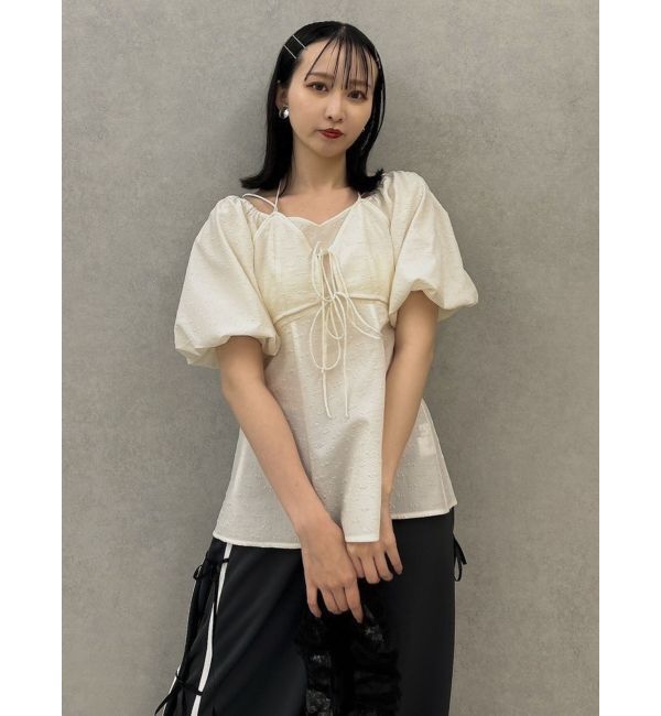 dazzlin「【SETUP】ビスチェレイヤードペプラムブラウス※セットアップ対応」|シャツ・ブラウス|