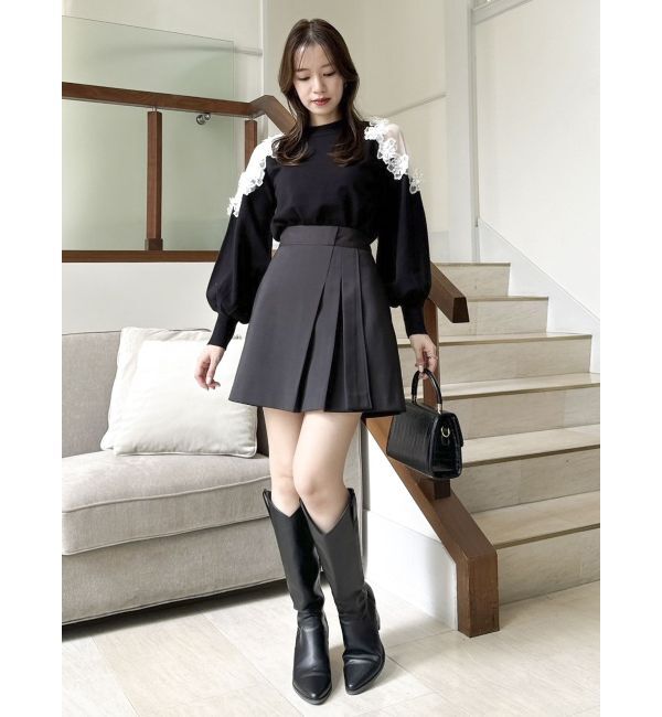 dazzlin「ショルダーフラワーニットプルオーバー」|ニット・セーター|