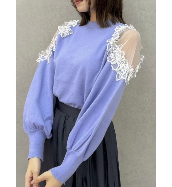 dazzlin「ショルダーフラワーニットプルオーバー」|ニット・セーター|