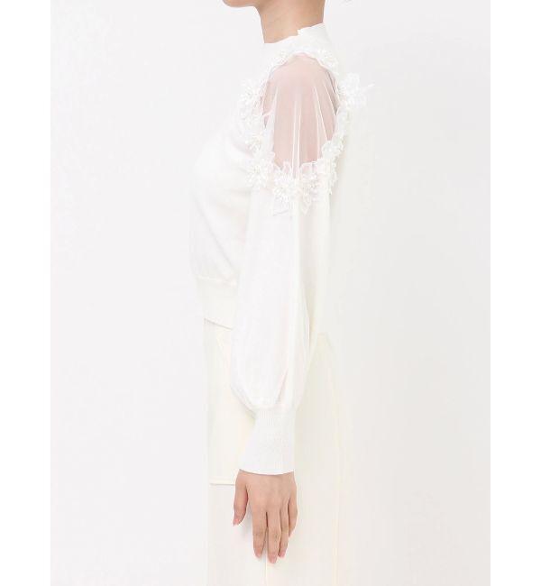 dazzlin「ショルダーフラワーニットプルオーバー」|ニット・セーター|