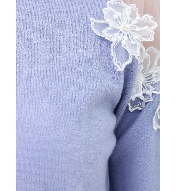dazzlin「ショルダーフラワーニットプルオーバー」|ニット・セーター|
