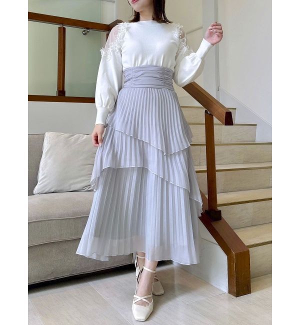 dazzlin「ショルダーフラワーニットプルオーバー」|ニット・セーター|