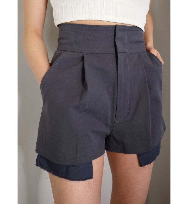 EMODA「カットオフハイウエストショートパンツ」|その他|グレー