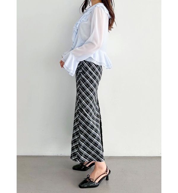 MERCURYDUO「シアーラッフルダブルリボンブラウス」|シャツ・ブラウス|