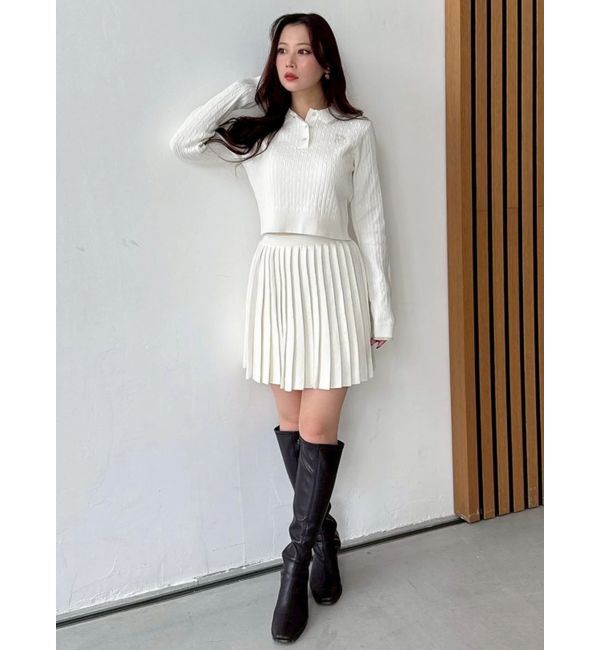 MERCURYDUO「U.S. POLO ASSN.別注 配色ラインニットセットアップ」|ワンピース|