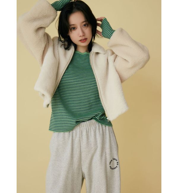 Ungrid「ボアバイカラーブルゾン」|ブルゾン・スタジャン|