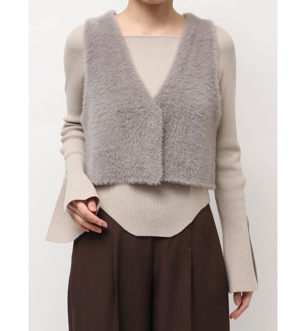 LAGUNAMOON「ミニシャギーニットベスト」|ベスト・ジレ|