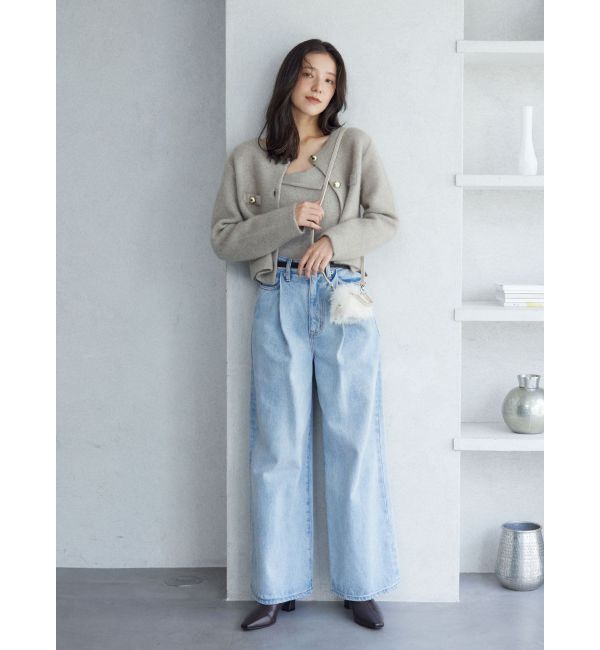 LAGUNAMOON「CHNラクーンニットジャケット」|カーディガン|