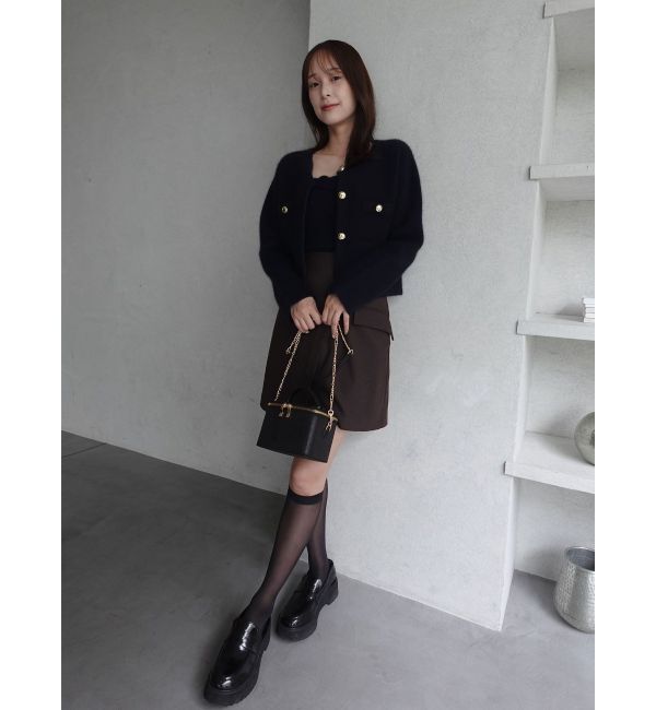 LAGUNAMOON「CHNラクーンニットジャケット」|カーディガン|