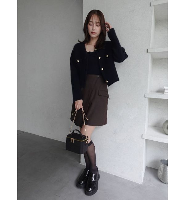 LAGUNAMOON「CHNラクーンニットジャケット」|カーディガン|