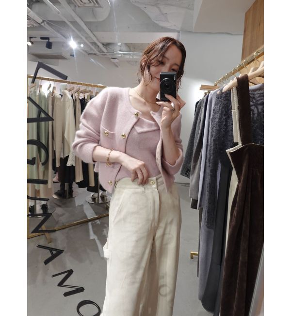 LAGUNAMOON「CHNラクーンニットジャケット」|カーディガン|