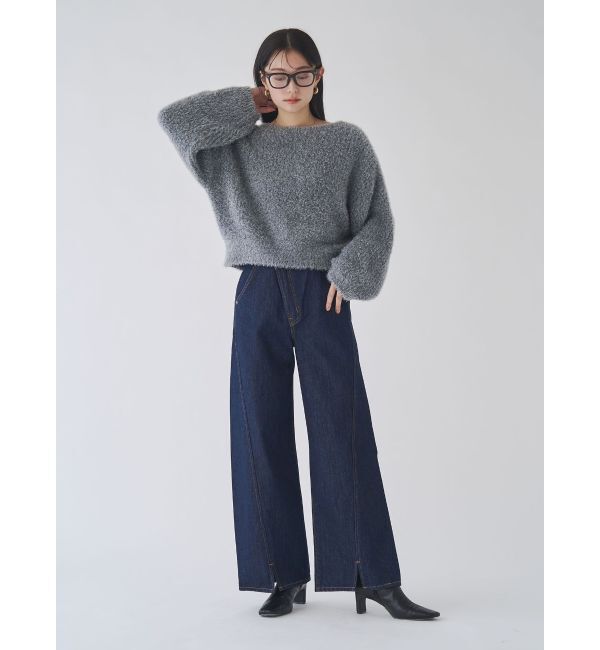 LAGUNAMOON「ワイドフレアデニムパンツ」|デニム|