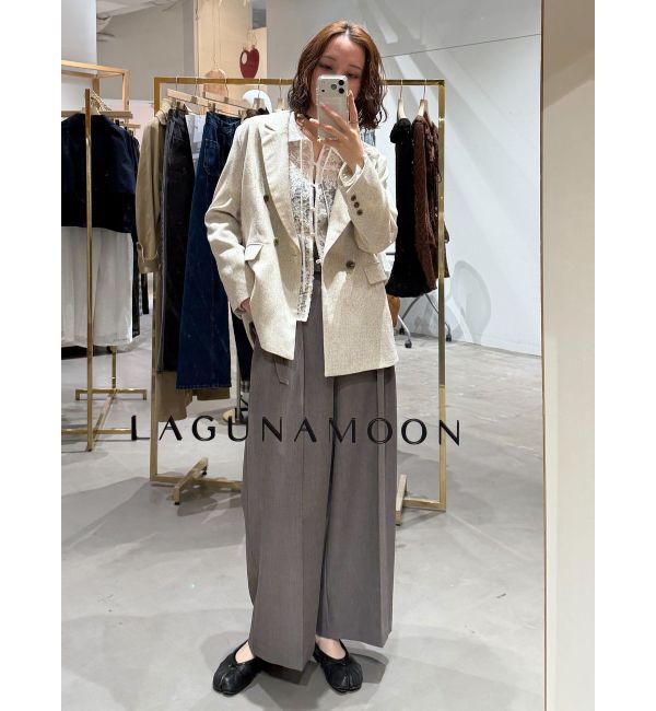 LAGUNAMOON「ツイードダブルテーラードジャケット」|テーラードジャケット|