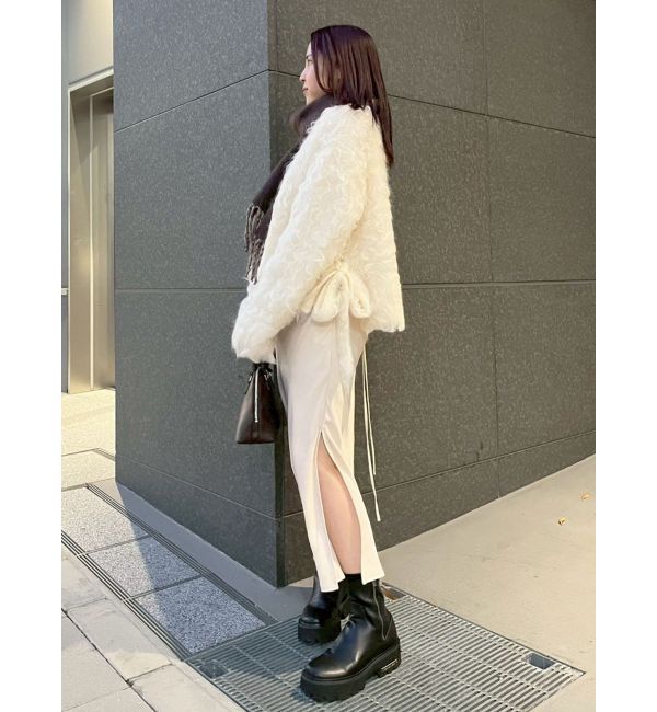 LAGUNAMOON「ファーライクニットカーデセットナローキャミワンピース」|ワンピース|