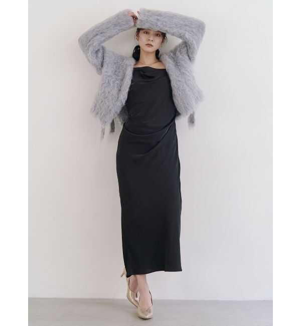 LAGUNAMOON「ファーライクニットカーデセットナローキャミワンピース」|ワンピース|