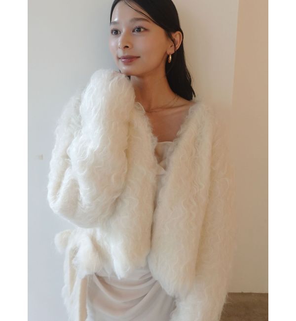 LAGUNAMOON「ファーライクニットカーデセットナローキャミワンピース」|ワンピース|