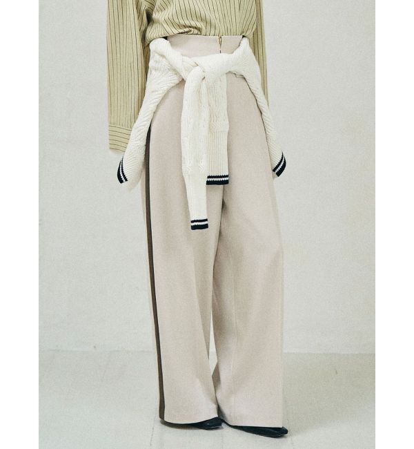 LAGUNAMOON「フロントジップラインパンツ」|その他|アイボリー