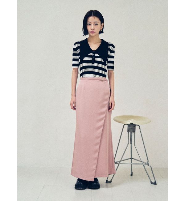LAGUNAMOON「サテンラップデザインサテンナロースカート」|スカート|