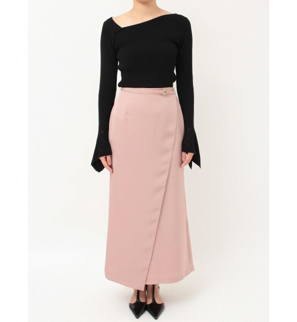 LAGUNAMOON「サテンラップデザインサテンナロースカート」|スカート|