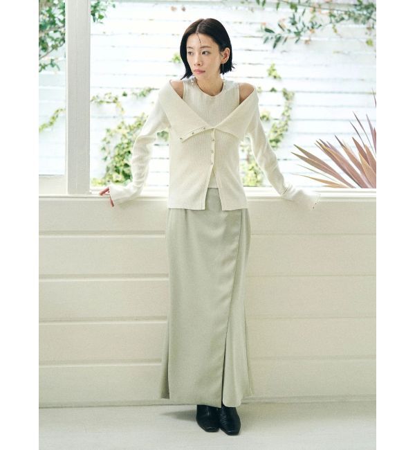 LAGUNAMOON「サテンラップデザインサテンナロースカート」|スカート|