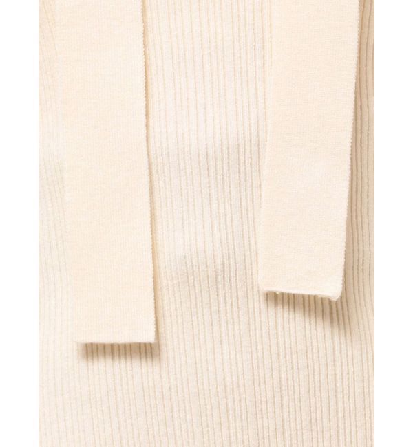 LAGUNAMOON「ボウタイアシンメトリーネックニットプルオーバー」|ニット・セーター|