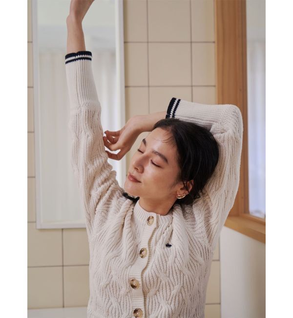 LAGUNAMOON「【POLO BCSコラボ】コットンケーブルニットカーディガンスカートセットアップ」|ワンピース|