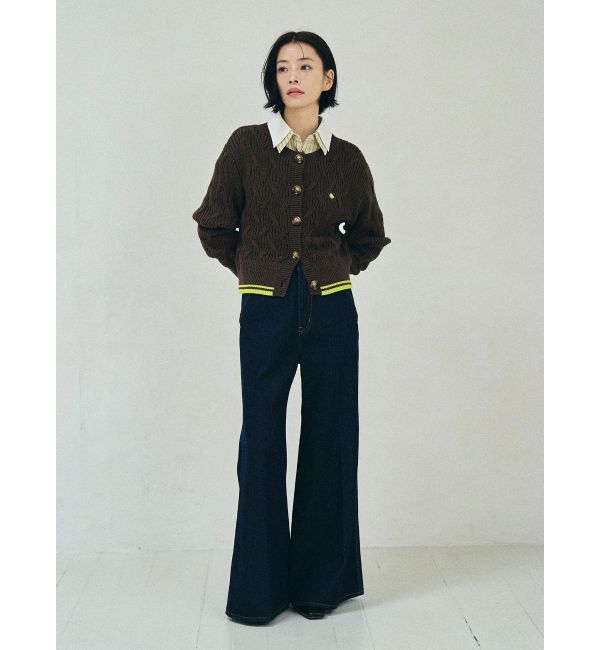 LAGUNAMOON「【POLO BCSコラボ】コットンケーブルニットカーディガンスカートセットアップ」|ワンピース|