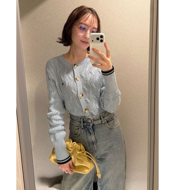 LAGUNAMOON「【POLO BCSコラボ】コットンケーブルニットカーディガンスカートセットアップ」|ワンピース|