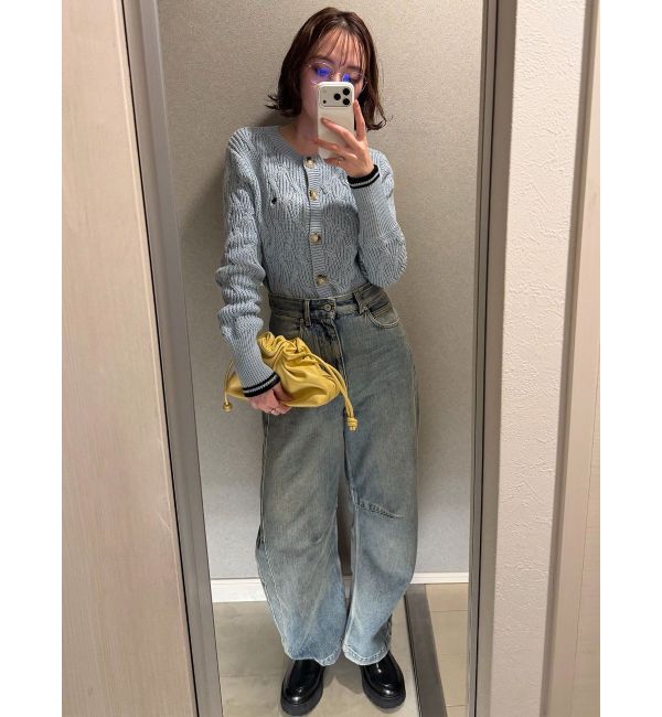 LAGUNAMOON「【POLO BCSコラボ】コットンケーブルニットカーディガンスカートセットアップ」|ワンピース|