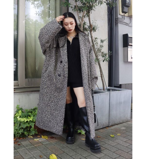 EVRIS「ハーフジップケーブルニットトップス【セットアップ着用可能】」|ニット・セーター|