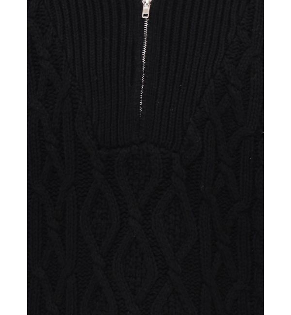EVRIS「ハーフジップケーブルニットトップス【セットアップ着用可能】」|ニット・セーター|