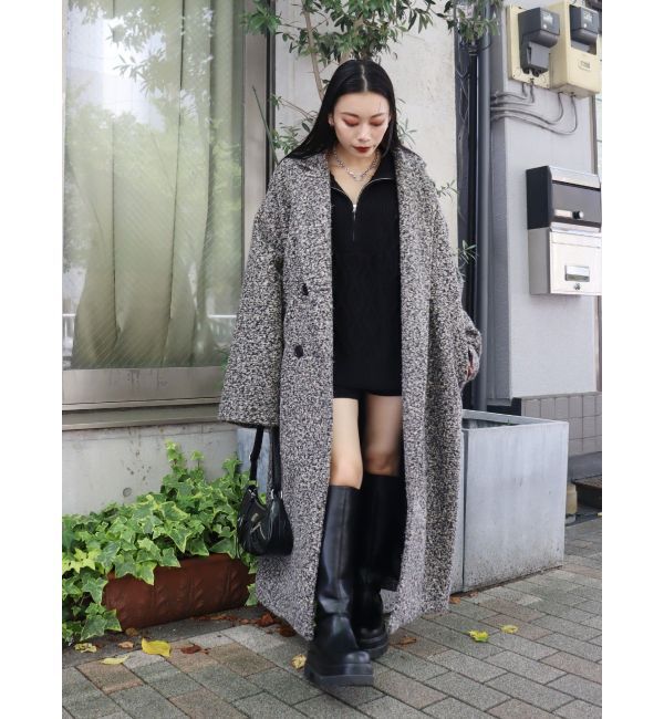 EVRIS「ハーフジップケーブルニットトップス【セットアップ着用可能】」|ニット・セーター|