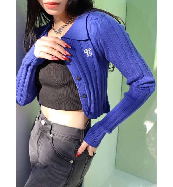 EVRIS「イレヘムシャツニットトップス」|ニット・セーター|ブルー