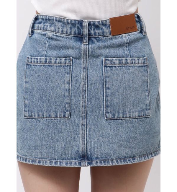 EVRIS「カーゴベルトデニムミニスカート」|スカート|
