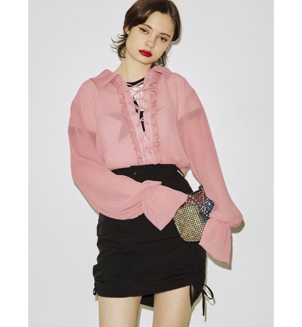 jouetie「ニーレングスサイドギャザースカート」|スカート|