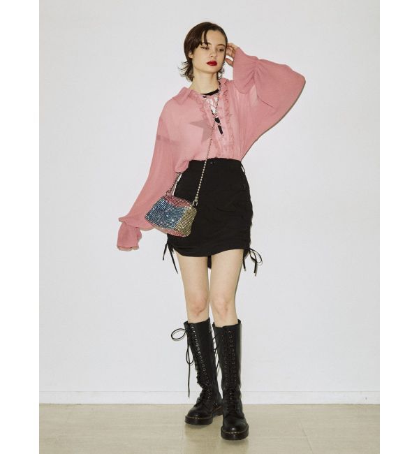 jouetie「ニーレングスサイドギャザースカート」|スカート|