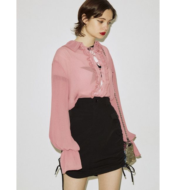 jouetie「ニーレングスサイドギャザースカート」|スカート|