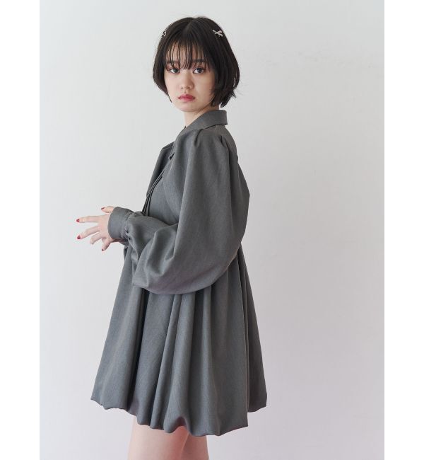 jouetie「シャツカラーバルーンミニワンピース」|ワンピース|