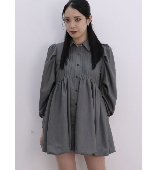 jouetie「シャツカラーバルーンミニワンピース」|ワンピース|