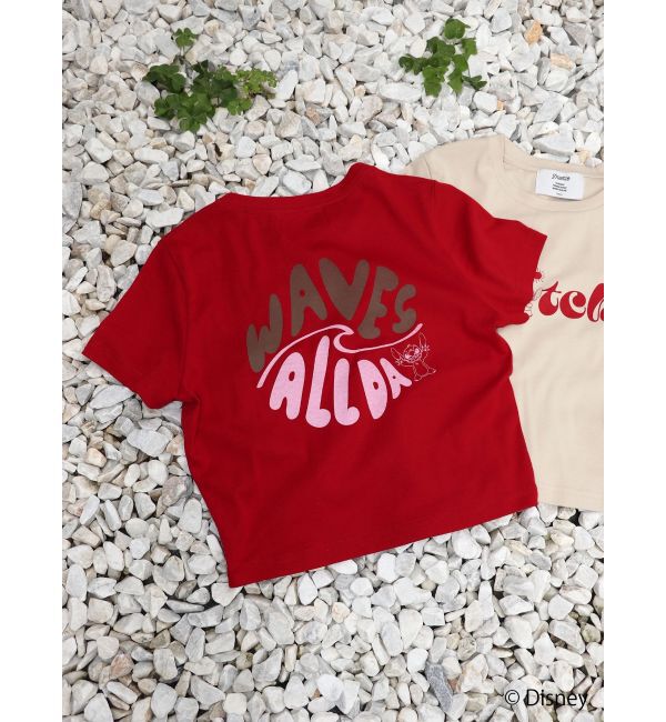 jouetie「【Lilo&Stitch】ロゴフィットTシャツ」|Tシャツ・カットソー|レッド