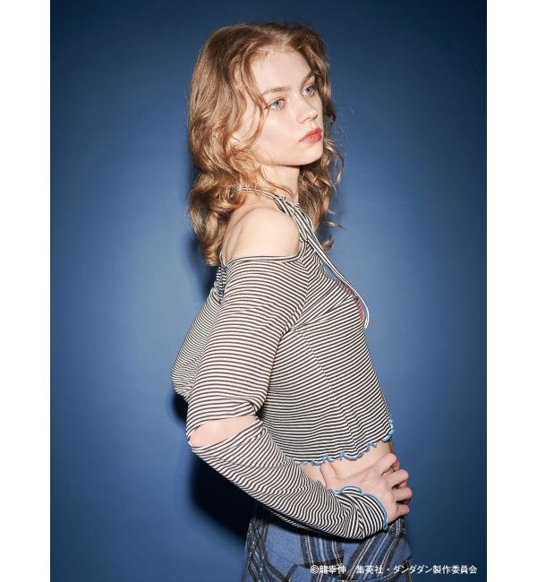 jouetie「【TVアニメ『ダンダダン』・jouetie】フィットオフショルトップス」|Tシャツ・カットソー|