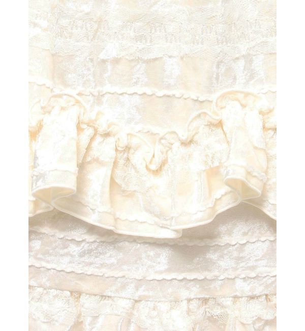 merry jenny「ベロアフリルミニスカート」|スカート|