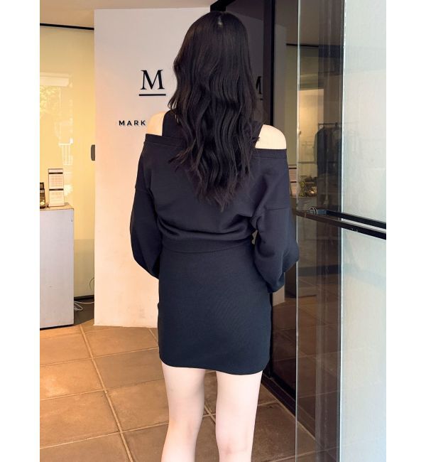 GYDA「オフショルショートトップスレイヤードタンクワンピース」|ワンピース|