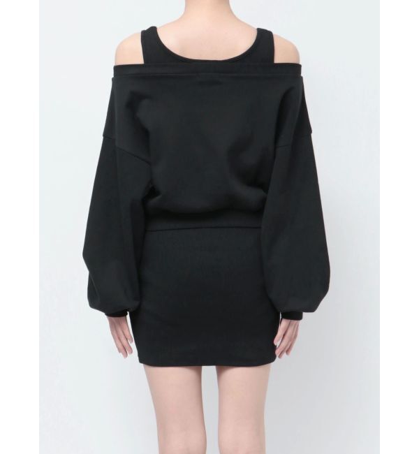 GYDA「オフショルショートトップスレイヤードタンクワンピース」|ワンピース|