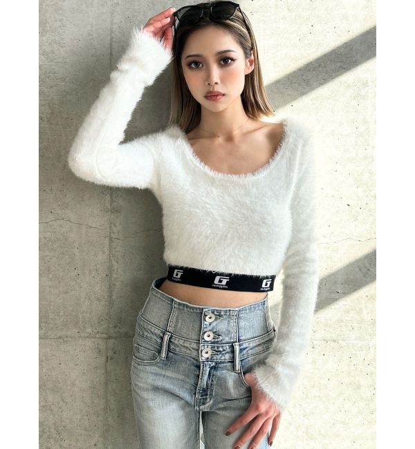 GYDA「G noobgydiesシャギーニットトップス」|ニット・セーター|