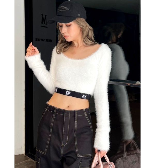 GYDA「G noobgydiesシャギーニットトップス」|ニット・セーター|